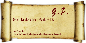 Gottstein Patrik névjegykártya